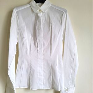 Brand New Hugo Boss Women's Bashina Basic Blouse, Size 0, White